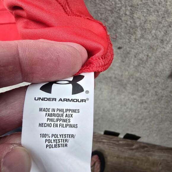 Under Armour Mens Red Quarter-Zip Pullover XL - Picture 4 of 7